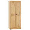 Image de Armoire en pin barrio style mexicain, 2 portes, finition teintéecirée