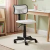 Image de Chaise de bureau pour enfant MILAN fauteuil pivotant et ergonomique siège à roulettes avec hauteur réglable mesh blanc
