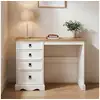 Image de Bureau campo en bois massif l 105 cm avec 4 tiroirs - blanc