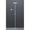 Image de Lampadaire led avec spot de lecture dimmable ackbar nickel trio lighting