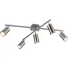 Image de Plafonnier led nickel mat 5 spots pivotants 35w max - trio - marley