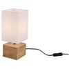 Image de Lampe de table - TRIO - Woody - Bois naturel - Culot E14 - 40W (IP20)
