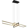 Image de Plafonnier suspendu - Trio - Salinas - Laiton mat - 3000K - LED intégrée - Design contemporain