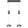 Image de Trio franklin plafonnier suspendu led moderne à 2 lumières, 9w, anthracite 3000k