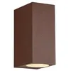 Image de Trio Roya Applique murale extérieure carrée moderne à 2 lumières rouillée IP44