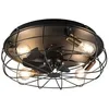 Image de Reality Trondheim Ventilateur de plafond Trondheim moderne à 4 lumières noir mat télécommande