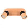 Image de Applique led gu10 support et douille bois métal noir -trio - aruni ii