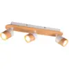 Image de Spot 3xgu10, max. 10w, bois naturel, l 48 cm - trio - aruni