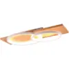 Image de Plafonnier 30w, 3500 lm, led smd, 3000k, blanc mat, bois naturel, réglable - trio - barca