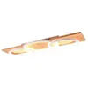 Image de Plafonnier LED 40W bois naturel 3000K 4700lm blanc mat - Trio - Barca