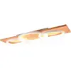 Image de Plafonnier led 40w bois naturel 3000k 4700lm blanc mat - trio - barca