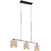Image de Suspension 3xE14 max. 40W Velours beige - Trio - Julieta