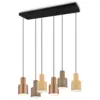 Image de Suspension led 6xe27, max. 40w multicouleur, taupe - trio - agudo