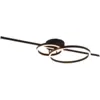 Image de Plafonnier led smd 54w, 6300lm, 2700-6000k, télécommande, noir mat - trio - montilla