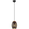 Image de Suspension bidar noir et or, 1xe27, max.28,0 w, métal et bois - trio