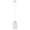 Image de Suspension bidar blanc mat, 1xe27, max.28,0 w, métal et bois - trio