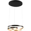 Image de Suspension led spirale 68w 8000lm noir et or réglable - trio - marnie