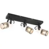 Image de Spot plafond orientable 3xe14 max. 40w noir et bois blanc - trio - tosh