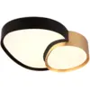 Image de Plafonnier led 21w dimmable avec télécommande, noir et or - trio - rise