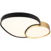 Image de Plafonnier led 45w dimmable télécommande 2700-6500k noir & or - trio - rise
