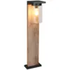 Image de Potelet extérieur e27 fonte d'aluminium aspect bois - trio - ardila