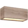 Image de Applique murale extérieure 2xe14 imitation bois fonte d'aluminium ip44 - trio - mayenne