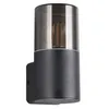 Image de Applique extérieure Hoosic 1x E27 28W IP44 noir mat écran fumé aluminium - Trio Lighting