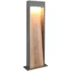 Image de Potelet extérieur led 11w 3000k imitation bois - trio - salmon