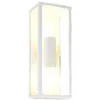 Image de Applique extérieure Garonne 2x E27 IP44 blanc mat aluminium et verre transparent clair - 201860231
