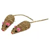 Image de Souris jouet pour chien - KERBL - Nature - Blé tressé - Écologique (matières renouvelables) - Beige