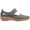 Image de Rieker Sandales femme en cuir bleu 41399-14   talon plat taille EU 40