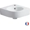 Image de Lave-mains dangle - GEBERIT - Renova Compact - Blanc - Céramique - Installation à poser