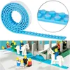 Image de Bande adhésive pour briques de construction - INFACTORY - Bleu ciel - Silicone - 100 x 1 6 cm - 7 mm - Bâtiment
