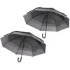 Image de Parapluie - Carlo Milano - Lot de 2 - Automatique - Résistant au vent - XXL gris et noir