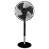 Image de Ventilateur Sur Pied Noir - 5 Vitesses - 807 M3/h - Oscillation 70° - Réglable - Tél.