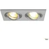 Image de New Tria 2 Gu10 Encastré, Rect., Alu Brossé, Max. 2x 50w, Clips Ressor