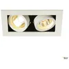 Image de Encastré De Plafond Intérieur Slv Kadux, Double, Blanc Mat, Gu10/qpar51, 2x 50w Max