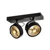Image de Applique Et Plafonnier Intérieur Slv Kalu, Noir, Gu10/qpar111, 2x 75w Max