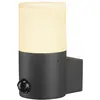 Image de Applique Extérieure Ronde Grafit Gris E27 11w Max Ip44 Détecteur - Slv - 1006179