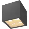 Image de Plafonnier S-cube 2700/3000 K 15w Phase 80° Gris - Slv - 1007461