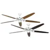 Image de Ventilateur de plafond Royal WE classic 180 Cm blanc laqué pales Chêne vieilli et noyer CASAFAN