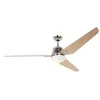 Image de Ventilateur de plafond DC Eco AVIATOS BN-AH moderne 132 Cm chrome brossé pales érable avec lampe ultra silencieux
