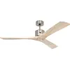 Image de Ventilateur Plafonnier Casafan Macau 132 Chrome/natural Wood Élégant