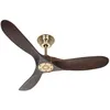 Image de Ventilateur de plafond - CasaFan - Eco Genuine 122 MG-NB - Laiton brossé - Bois massif - 6 vitesses