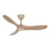 Image de Ventilateur de plafond CasaFan 312224 ECO GENUINO 122 cm laiton/chêne moyen