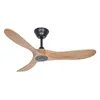 Image de Ventilateur de plafond - CASAFAN - ECO GENUINO - 122 cm - Noir mat - Chêne moyen