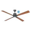 Image de Ventilateur de plafond avec WiFi CasaFan ECO NEO III 152 cm 952303W moteur gris basalte / pales réversibles noir et teck