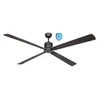 Image de Ventilateur de plafond avec WiFi CasaFan ECO NEO III 180 cm 952411W moteur gris basalte / pales réversibles wengé et argent