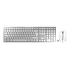Image de CHERRY DW 9100 SLIM - ensemble clavier et souris - AZERTY - Francais - blanc, argent Peripherique d'entree