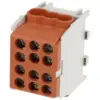 Image de Bornier marron enclipsable sur rail DIN pour câble Phase Bor-Marron-3M